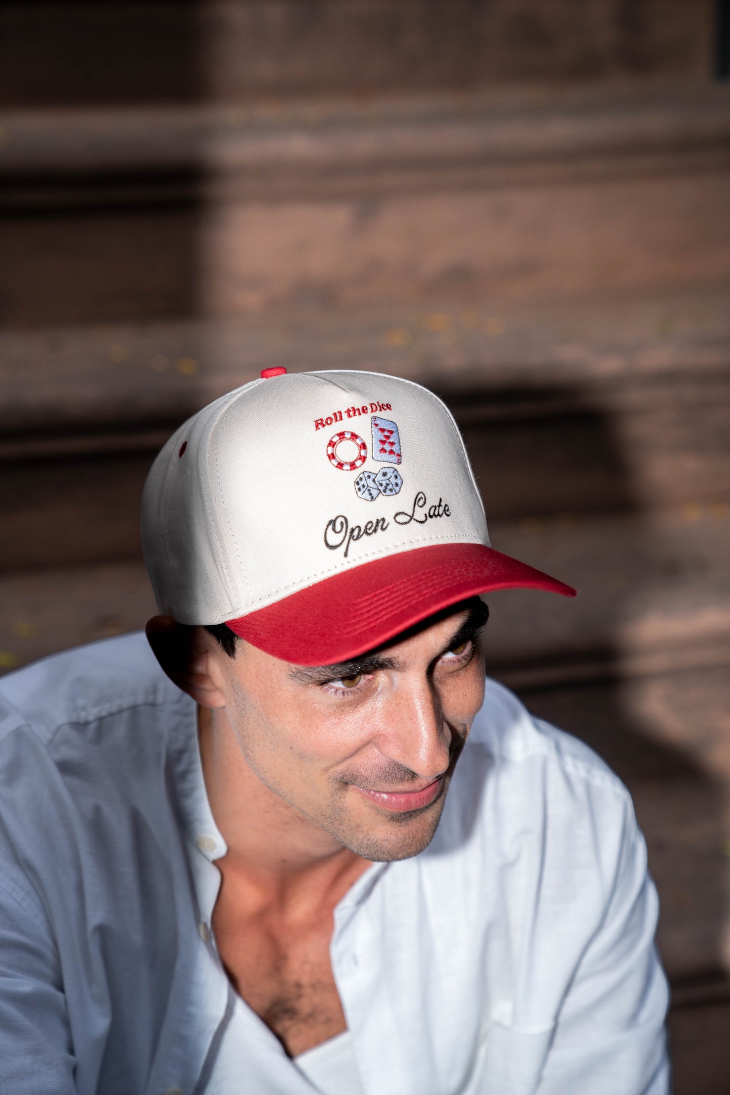 Roll The Dice Hat - Natural/Red