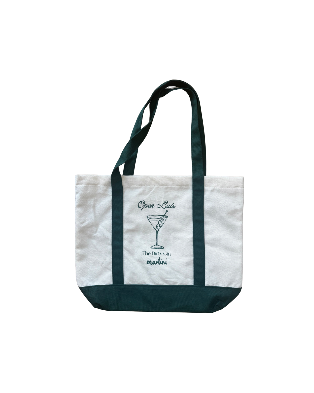Pour Often Tote - Natural/Green