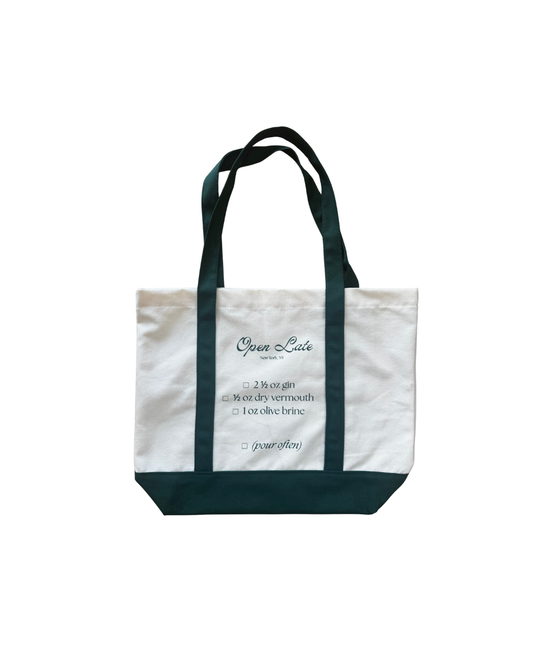 Pour Often Tote - Natural/Green