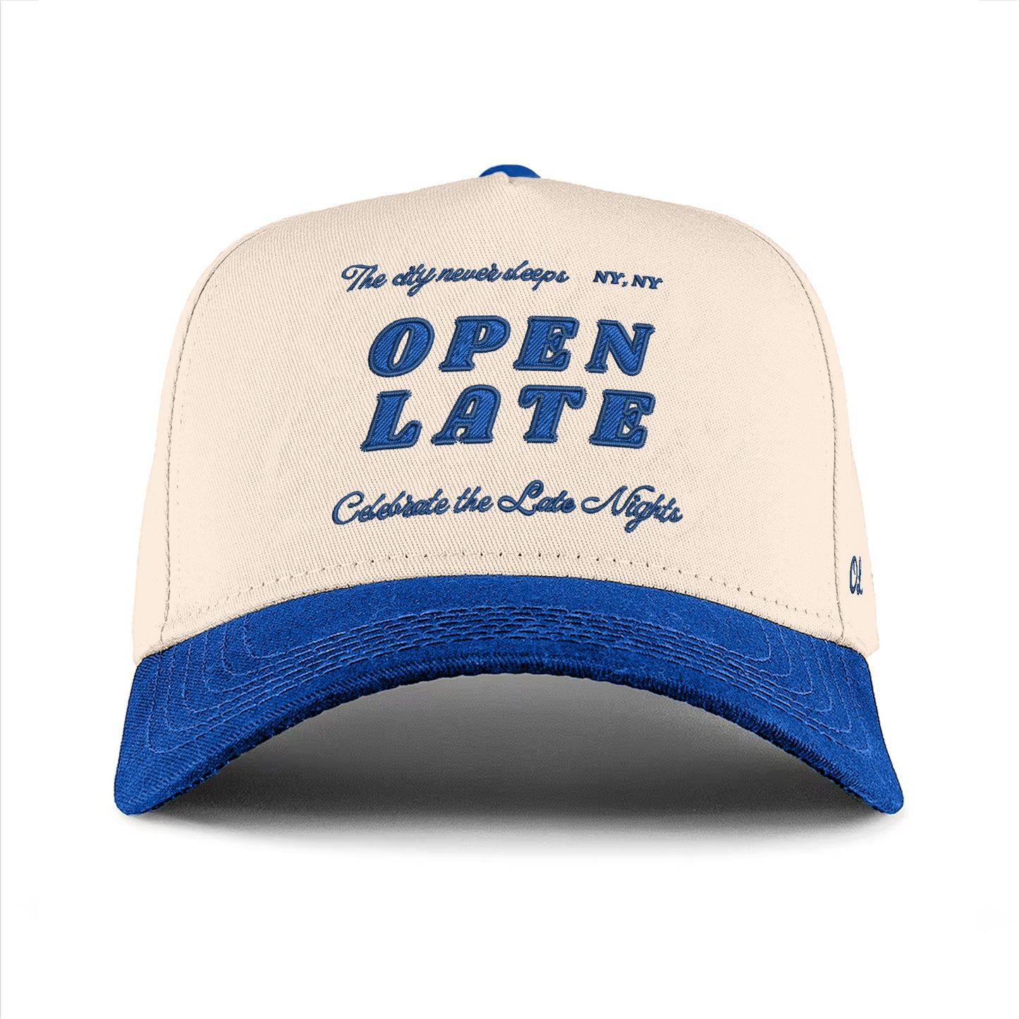 We Never Close Hat - Natural/Blue