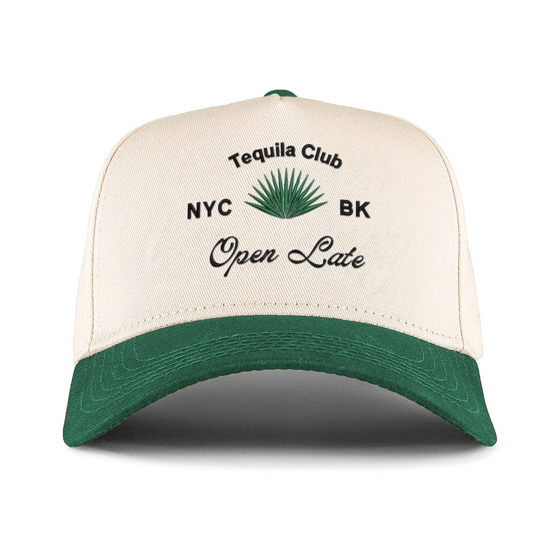 Martini Club Hat - Natural / Hunter Green